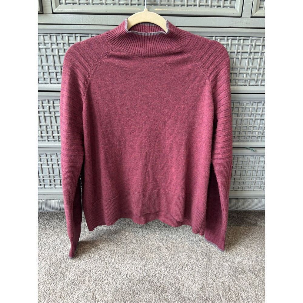 SMARTWOOL Edgewood Mock Neck Sweater, Lrg, $135 F24 - Picture 3 of 9
